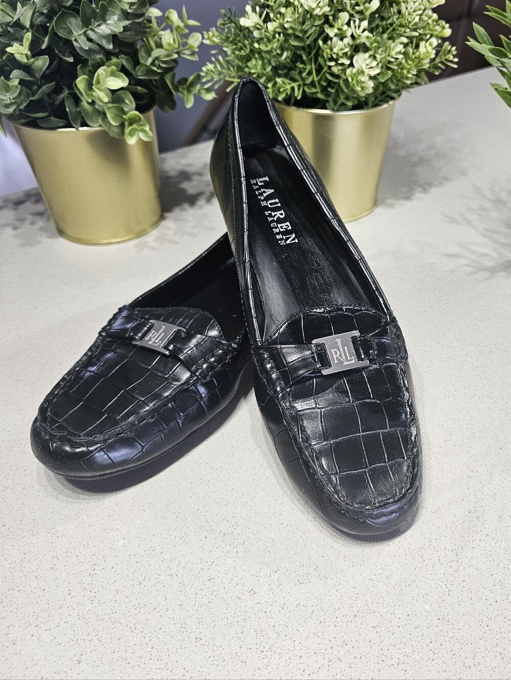 RALPH LAUREN Classiques Moccassins – Logo Signature De La Marque – Femme